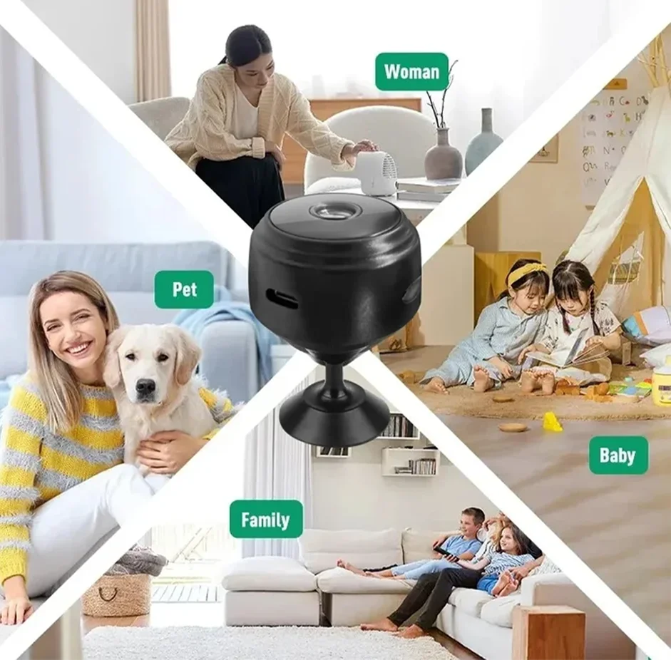 mini caméras HD 1080P de surveillance intelligente pour la maison