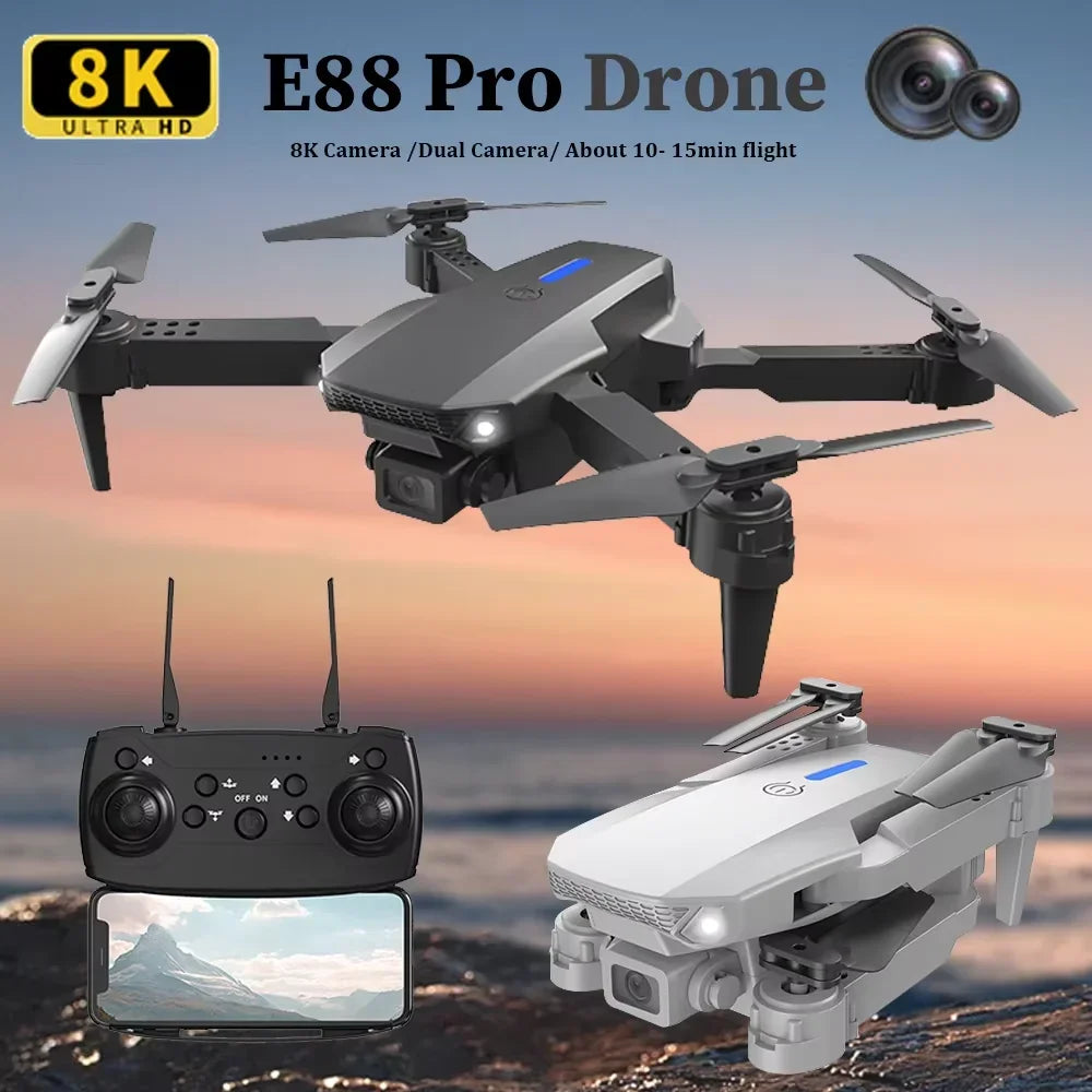 Drone caméra 2025 E88 professionnel HD 4K