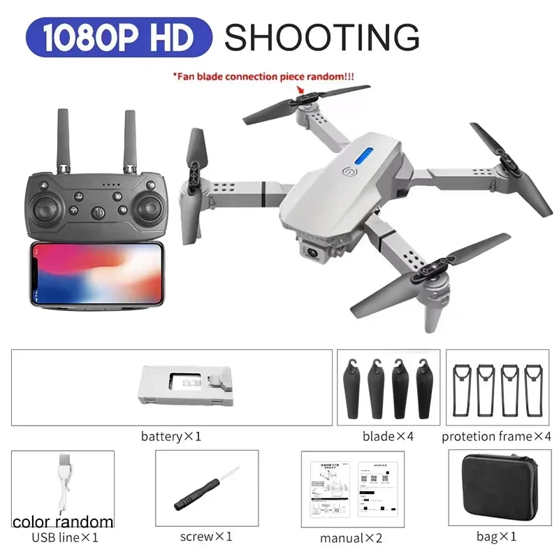 Drone caméra 2025 E88 professionnel HD 4K